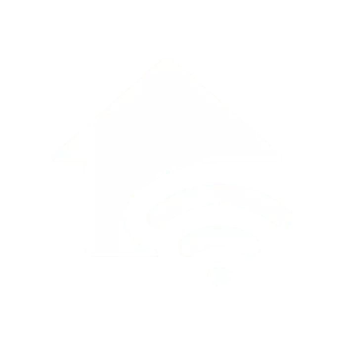Ícone de uma casa com símbolo do wifi